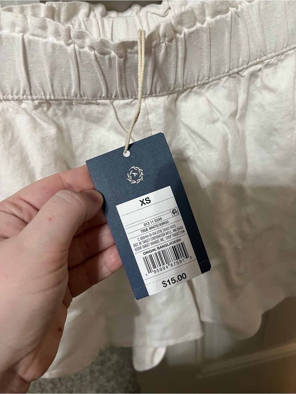 Universal Thread White Elastic Waist Shorts